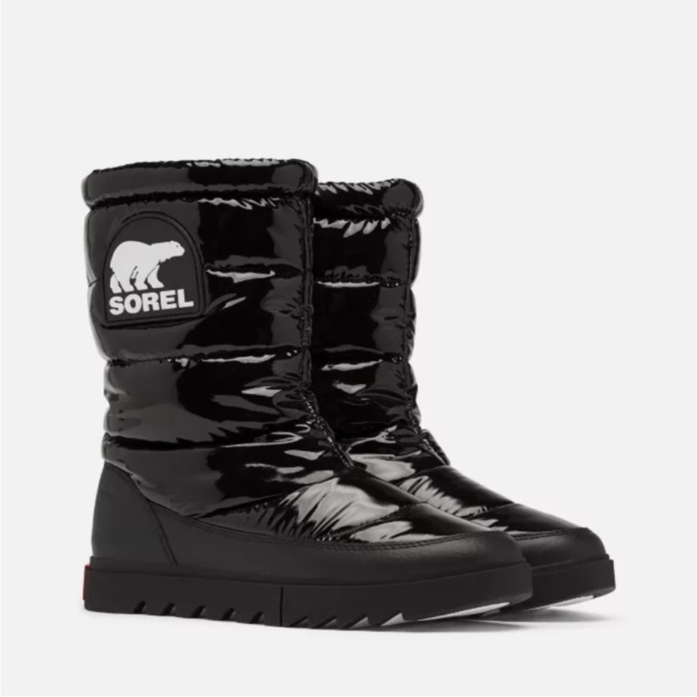 ALMOST NIB SOREL WOMEN'S JOAN OF ARCTIC NEXT LITE MID PUFFY BOOT BLACK